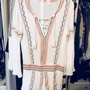 Surf Gypsy Bell Sleeved Romper Swimsuit coved up